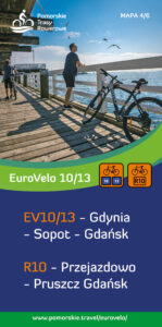 Pomorskie EuroVelo10 EuroVelo13 trasa R10 Pruszcz Gdański Mapy